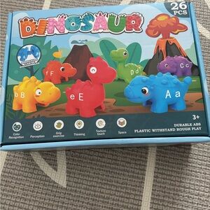 52 piece dinosaur ABC matching fine motor learning toy for toddlers preschoolers
